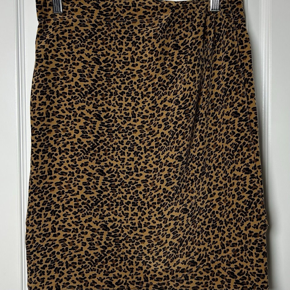 Vintage S.L.B. Sunny Leigh 100% Silk Leopard Print Pencil Skirt Mob Wife Style‎